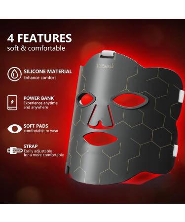 Hottoerak Red Light for Face Near Infrared Face Light Red Face Lamp with 660nm & 850nm Wavelengths for Home Use - Buy Online on GoSupps.com