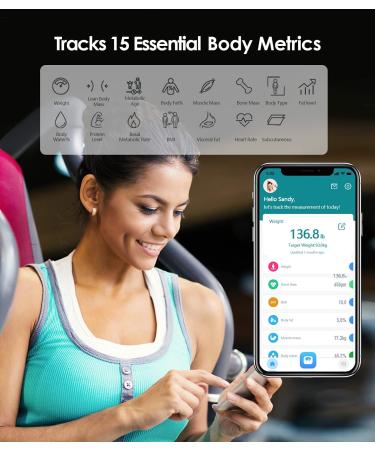 WeGuard Smart Scale for Body Weight and Fat | Digital Bathroom Scale with Bluetooth | Accurate to 0.05lb/0.02kg | Muscle BMI Monitor | 400lb Capacity (Black) - Buy Online on GoSupps.com