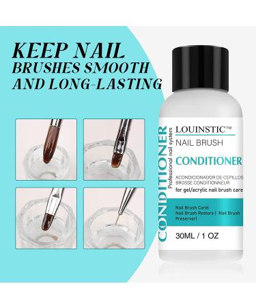 LOUINSTIC Nail Brush Cleaner & Conditioner - Preserves & Restores Kolinsky Acrylic & Gel Brushes - Buy Online on GoSupps.com