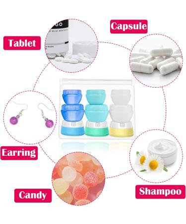 Selizo Travel Bottles Containers Set with TSA Approved Toiletry Case - Silicone and Plastic Cream Jars for Toiletries, Cosmetics, Makeup, Body Lotion, Shampoo - Buy Online on GoSupps.com