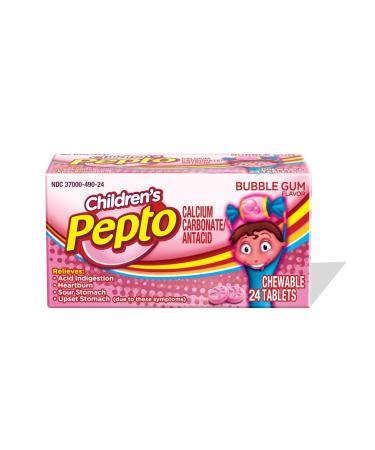 Pepto-Bismol Children's Pepto Bubble Gum - 24 Chewable Tablets