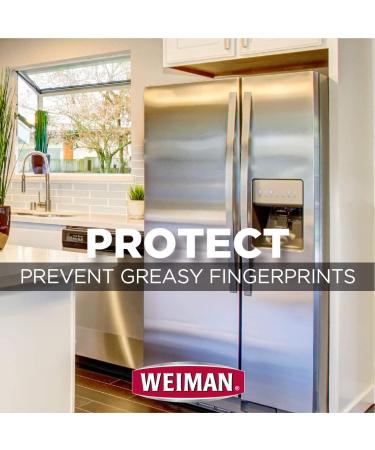 Weiman Stainless Steel Cleaner and Polish with Microfiber Cloth - Protects Appliances, Leaves Streak-Free Shine - Ideal for Refrigerator, Dishwasher, Oven, Grill - Buy Online on GoSupps.com