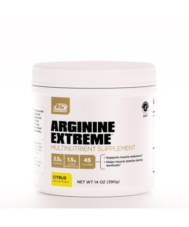 AdvoCare Arginine Extreme Multinutrient Supplement - Pre-Workout Amino Acids Supplement - Supports Stamina & Endurance* - Includes Vitamin B-12 L-Arginine & More - Citrus 14 oz