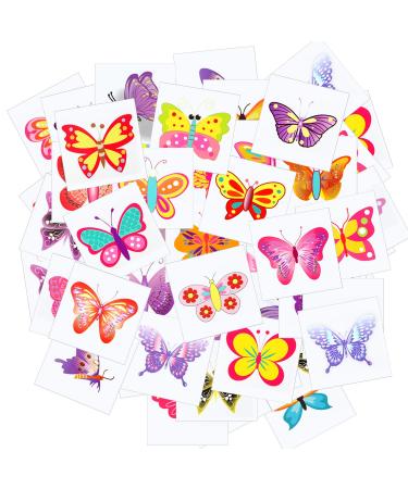80pc Colorful Butterfly Temporary Tattoos for Kids - Party Favors & Accessories - Buy Online on GoSupps.com