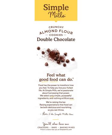 Simple Mills Double Chocolate Almond Flour Cookies - 5.5 oz - Pack of 6 | Gluten-Free & Delicious - Buy Online on GoSupps.com