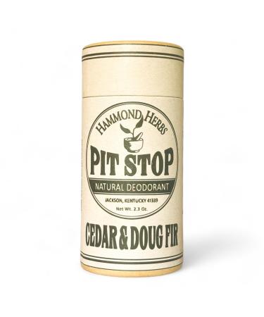 PIT STOP Deodorant - Aluminum-Free Plastic-Free All-Natural Odor Control (Cedar & Doug Fir)