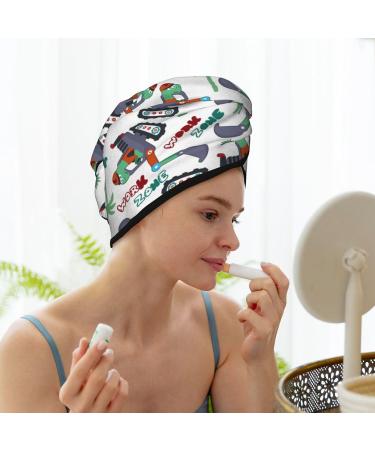 Soft Super Absorbent Dinosaur Excavator Microfiber Hair Towel for Women - Quick Dry Coral Velvet Wrap for Long Curly and Thick Hair - Buy Online on GoSupps.com