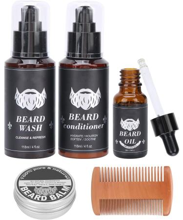 Beard Care Kit - Nourishing Grooming Conditioner Beard Wash Oil & Comb | Unique Gifts for Men - Buy Online on GoSupps.com