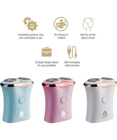 Pursonic USB Rechargeable Ladies Shaver - Pain-Free Hair Removal for Legs, Bikini, Arms, and Ankles (Pink) - Buy Online on GoSupps.com