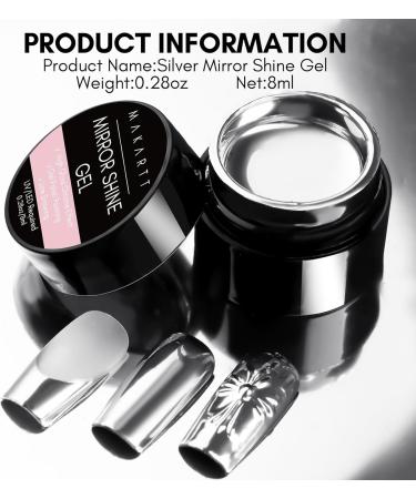 8ml Makartt Metallic Silver Nail Painting Gel for Mirror Nails - 3D Metal Finish 03 - Buy Online on GoSupps.com