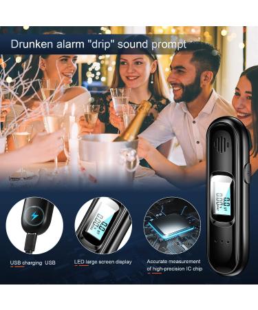 2 Pcs Portable Breathalyzer Tester with LED Display - Accurate Alcohol Detection for Personal & Professional Use - Buy Online on GoSupps.com