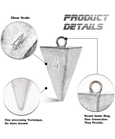 Saltwater Fishing Sinker Weights Set - 1oz, 2oz, 3oz, 4oz (28g, 56g, 84g, 112g) - 8 Pcs - Buy Online on GoSupps.com