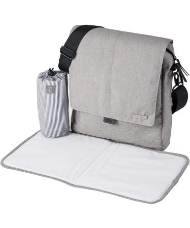 BABABING DayTripper Lite Baby Changing Bag | with Detachable Bottle Holder & Changing Mat | Pram Organiser | Grey Marl - Buy Online on GoSupps.com