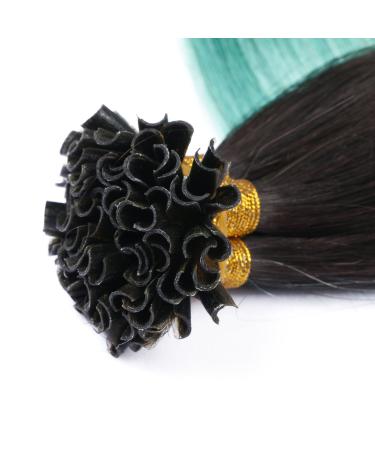 Buy Novon 100% Remy Hair Extensions - Keratin U-Tip Bonding 1b/Sky Ombre 60cm - 250 Strands - Premium Quality - Buy Online on GoSupps.com