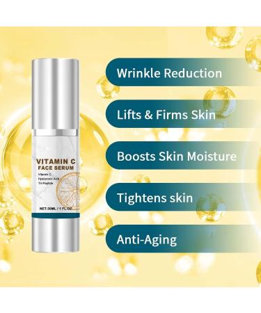 Vitamin C Hydrating Serum - Vitamin C Serum for Face - Anti-Ageing Face Serum for Women - Vitamin C Serum with Hyaluronic Acid - Skin Care - Vitamin C Serum Face - Restore & Boost Collagen Face Serum - Buy Online on GoSupps.com