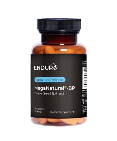 Endur MegaNatural-BP Grape Seed Extract Sustained Release Formula For Optimal Absorption 150mg (60 Tablets) 60 Count (Pack of 1)