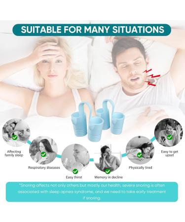 8Pcs Reusable Nose Vents Nasal Dilators - Anti Snoring Device for Better Breathing & Sleep | Soft Silicone Snoring Solution - 4 Size Options - Buy Online on GoSupps.com