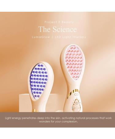 LumaGlow Red & Blue LED Light Therapy by Project E Beauty | Anti-Aging & Anti-Acne | Fine Lines & Wrinkle Scars | Calms Inflammation & Sensitive Skin | Handheld Device | Spa & Home Use - Buy Online on GoSupps.com