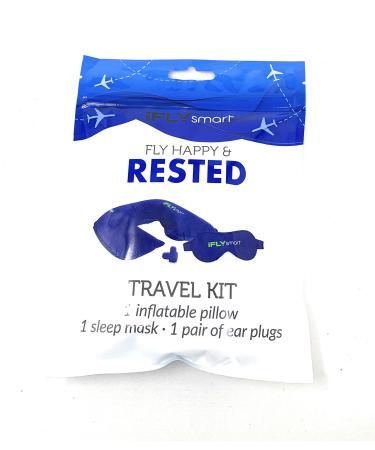 iFLYsmart iFLY Smart Travel Rested Kit with Inflatable Pillow Eye Mask and Ear Plugs
