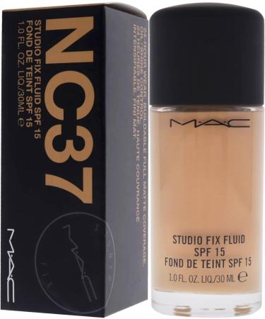 MAC Studio Fix Fluid SPF 15 Foundation NC37 - Medium Peachy 30.00 ml - Buy Online on GoSupps.com