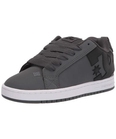 DC Men's Court Graffik Skate Shoe 44.5 EU Dark Grey Black White