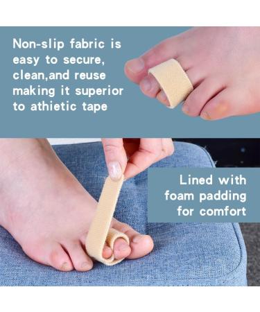 Toe Separators for Overlapping Toes & Bunions - Reusable Fabric Buddy Wraps for Big Toe Alignment & Hammertoe Correction - 4 Count (Beige - Buy Online on GoSupps.com