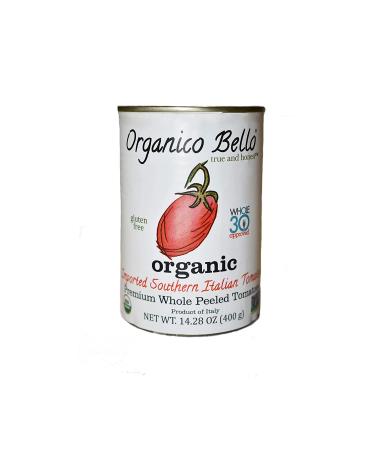 Organico Bello Organic Southern Italian Whole Peeled Tomatoes 14.28 Oz (Pack of 12) - 14.28 Ounce Canned Tomatoes - Buy Online on GoSupps.com