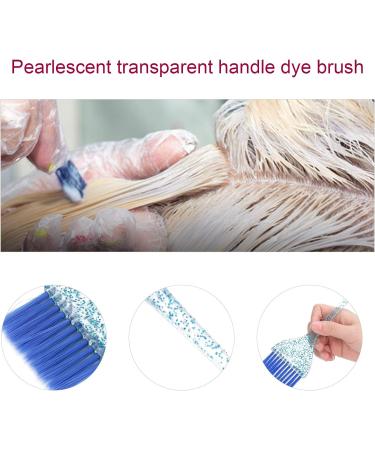 Glitter Handle Hair Dye Brush Hair Coloring Tool with Long Handle Material Pearly Lustre Handle for Beauty Salon and Hair Salon (Blue) - Buy Online on GoSupps.com