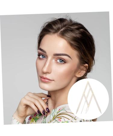 Mobestech 3 pcs Generation Measure Golden Steel Second Tools Eyebrow Makeup Sliding Metal Ratio Positioning 25x5x0.6cmx3pcs Silverx3pcs - Buy Online on GoSupps.com