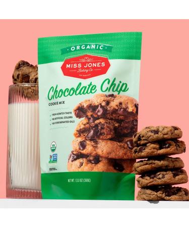 Miss Jones Baking Organic Chocolate Chip Cookie Mix | Non-GMO & Vegan-Friendly | Packed with Morsels & Sea Salt | 13 oz (Pack of 3) - Buy Online on GoSupps.com