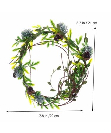 Bridal Pine Cone Headband | Green Leaf Crown & Adjustable Hair Wreath for Christmas - Buy Online on GoSupps.com