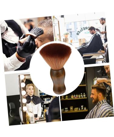 NOLITOY Handheld Shaving Brush & Hair Cleaning Tool | Wooden Handle Beard & Hair Cutting Brush for Barbers | Effective Broken Hair Remover - Buy Online on GoSupps.com