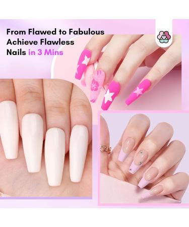 Saviland Dip Powder Nail Kit - 3 Mins Repair, Air Dry, Pink & White Dipping Powder for Broken Nails | Nail Glue, File, Dust Brush - Nail Repair Treatment - Buy Online on GoSupps.com