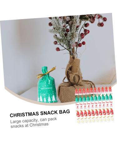 SEWOART 50pcs Christmas Drawstring Bag Bags Christmas Bundle Pocket Christmas Bag Food Storage Bag - Buy Online on GoSupps.com