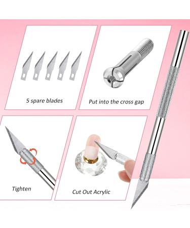 3-Piece Acrylic Nails Tool Kit - French Tip Cutter, Edge Trimmer, Smile Line Cutter, Nail Art Brush - Silver - Buy Online on GoSupps.com
