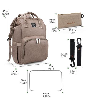 Buy Pomelo Baby Diaper Backpack - Stylish Water-Repellent Multi-Functional with Diaper Pad | Large Capacity Lightweight Bag - Ideal for Travel - Buy Online on GoSupps.com