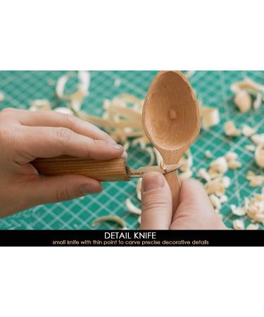 BeaverCraft S13 Spoon Carving Tools Set - 3 Knives in Leather Roll with Strop and Compound - Hook Sloyd & Detail Knife for Right-Handed Carvers - Buy Online on GoSupps.com