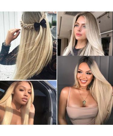 Shop Ombre Blonde Wig for Women | Long Synthetic Hair with Dark Roots | Heat Resistant & Natural Look - Buy Online on GoSupps.com