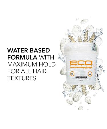 Eco Style Krystal Styling Gel - Adds Body and Shine - Moisturizes for Healthy Hair - Strong Weightless Hold - 8 oz - Buy Online on GoSupps.com