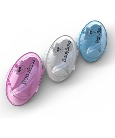 BabyBaus Finger Toothbrush Set for Kids, Toddlers, Babies, and Pets - Soft Bristles, Ergonomic Design - Set of 3 with Cases (Blue, Pink, Clear) - Buy Online on GoSupps.com