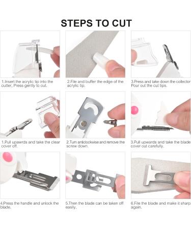 KADS Acrylic Nail Clipper Adjustable Stainless Steel Nail Tip Cutter Artificial Fake Nail Trimmer for False Nail Art Manicure Project - Buy Online on GoSupps.com