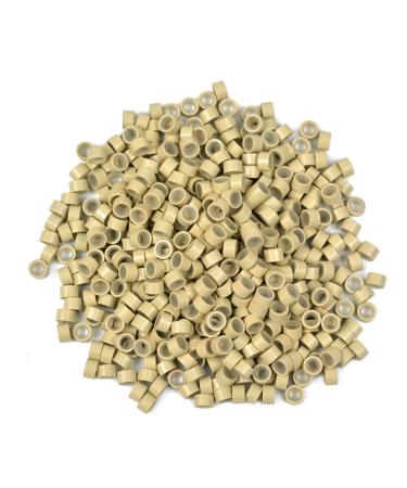 1000 pieces 5 mm micro rings silicone rings micro links ring beads for hair extension (blonde) 1000 pieces blonde - Buy Online on GoSupps.com