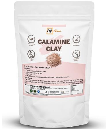 mGanna 100% Natural Calamine Clay Powder for Anti-Ageing & Skin firming Diaper Rash Creams  Lotion and Soap Making 0.5 LBS / 227 GMS