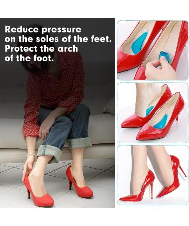Sibba 3 Pairs Gel Arch Support Insoles - Orthotic Silicone Foot Insoles for Plantar Fasciitis & High Heels - Buy Online on GoSupps.com