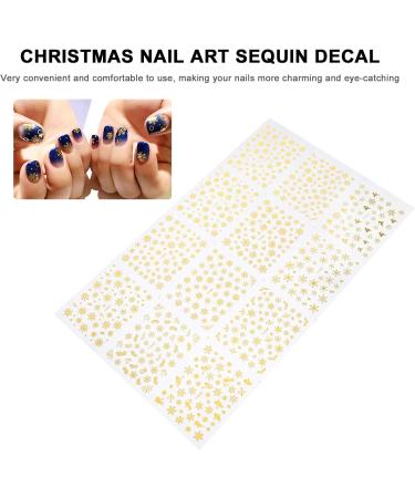 2 Sheet Christmas Nail Stickers Christmas Self- Adhesive Nail Decals Christmas Nail Decals Diy Decoration Snowflake Nail Stickers Halloween Nail Sticker Winter Sequins 3d - Buy Online on GoSupps.com
