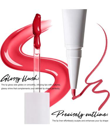  U-Shinein 2-in-1 lip pencil and gloss waterproof long-lasting with nourishing color for precise defined lines and all-day wear shimmering mauve blush - Buy Online on GoSupps.com