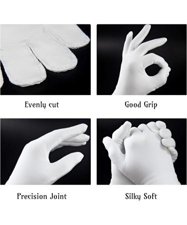 Lizzy White Cotton Gloves Medium for Overnight Moisturising Dry Hand Women and Men Bedtime Sleep Gloves Jewellery & Daily Work Fancy Dress Party Washable Hand Moisturising Gloves - Buy Online on GoSupps.com