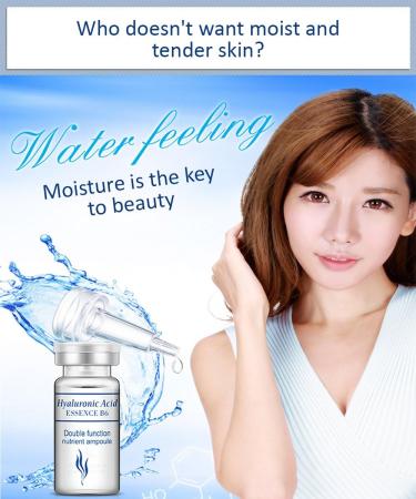 BIOAQUA Hyaluronic Acid Essence B6 Glycerol Tender Smooth Skin Serum Plant Extracts Nourishing Moisturizing 5ml*10PCS/Box - Buy Online on GoSupps.com