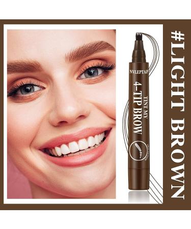 2PCS Waterproof Eyebrow Pencil Set for Natural Long Lasting Brow Makeup (Light Brown) - Buy Online on GoSupps.com