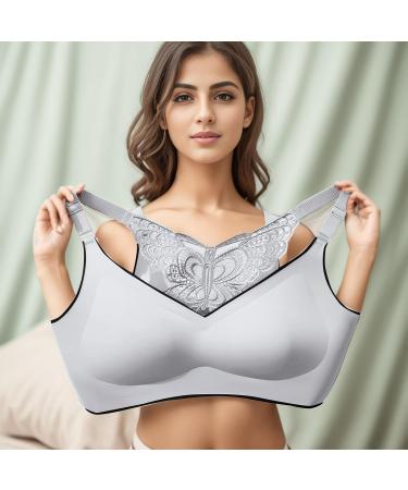 Women's Comfort Bra 4XL - Wireless Push-Up Sweat-Absorbing Summer Ice Cream Butterfly Back for Sleeping Running Yoga & Swimming - Buy Online on GoSupps.com